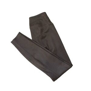 White House Black Market Ultra Suede Runway Legging Womens‎ Sz 2 Grid Foil Brown